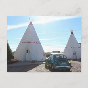 Route 66  TeePee Motel Briefkaart