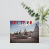Route 66  TeePee Motel TRAVEL Briefkaart (Staand voorkant)