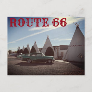 Route 66  TeePee Motel TRAVEL Briefkaart