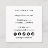 Route 66 TeePee  Retro Toerisme met foto's Vierkante Visitekaartje (Achterkant)