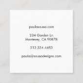 Route 66 TeePee Retro Toerisme met foto's Vierkante Visitekaartje (Achterkant)