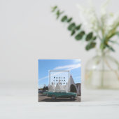 Route 66 TeePee Retro Toerisme met foto's Vierkante Visitekaartje (Staand voorkant)