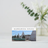 Route 66 TeePee  Retro Toerisme met foto's Visitekaartje (Staand voorkant)