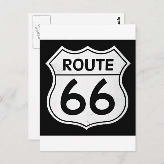 Route 66-teken briefkaart (Voorkant / Achterkant)