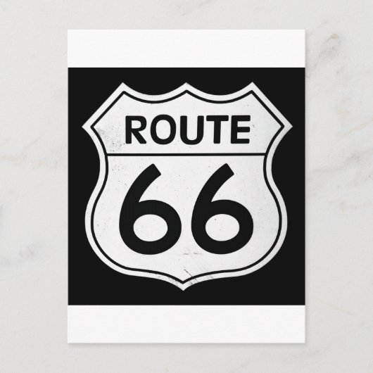 Route 66-teken briefkaart (Voorkant)