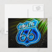 Route 66-teken briefkaart (Voorkant / Achterkant)