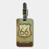 route 66 teken douane bagagelabel (Voorkant verticaal)