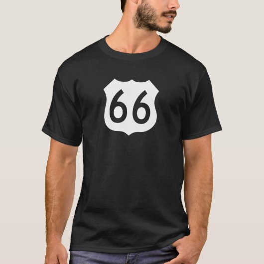 Route 66 Teken - Nieuwe Stijl T-shirt (Voorkant)