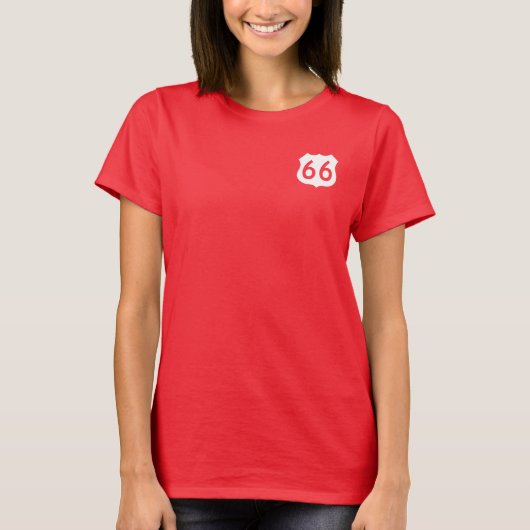 Route 66 Teken - Nieuwe Stijl T-shirt (Voorkant)
