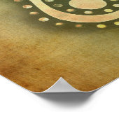 route 66 teken poster  onderdrukkende stijl (Hoek)