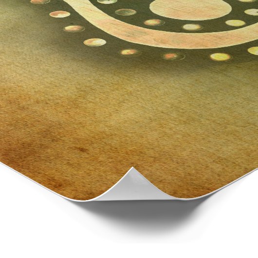 route 66 teken poster  onderdrukkende stijl (Hoek)