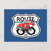 Route 66 tekengiften briefkaart (Voorkant)