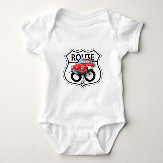 Route 66 tekengiften t-shirt (Voorkant)