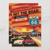 Route 66 Texaans Briefkaart (Voorkant / Achterkant)