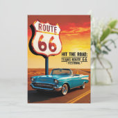 Route 66 Texaans Briefkaart (Staand voorkant)