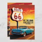 Route 66 Texaans Briefkaart (Voorkant / Achterkant)