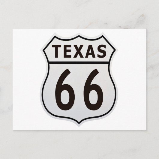 Route 66 Texas Briefkaart (Voorkant)