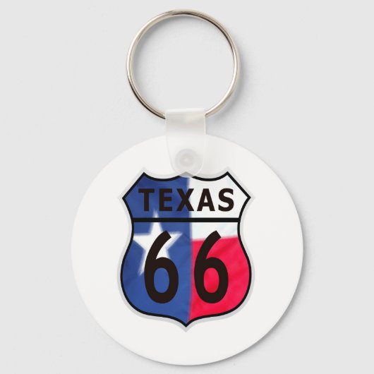 Route 66 Texas Color Sleutelhanger (Voorkant)