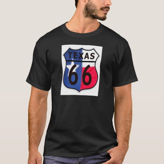 Route 66 Texas Color T-shirt (Voorkant)