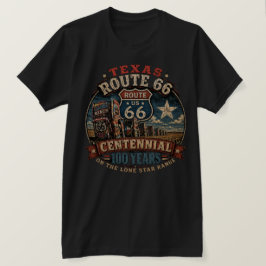 Route 66 Texas-eeuwfeestkleding T-shirt