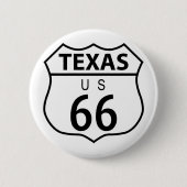 Route 66 Texas Ronde Button 5,7 Cm (Voorkant)
