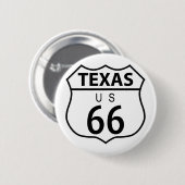 Route 66 Texas Ronde Button 5,7 Cm (Voorkant /achterkant)