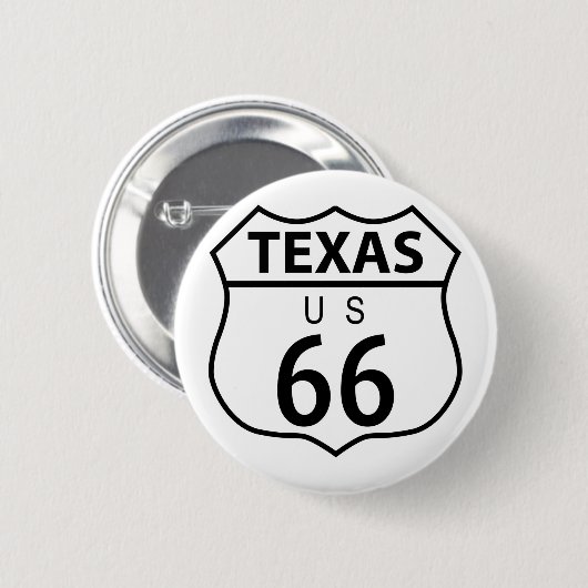 Route 66 Texas Ronde Button 5,7 Cm (Voorkant /achterkant)