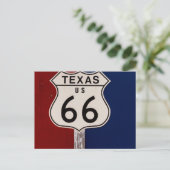 Route 66 Texas-teken Briefkaart (Staand voorkant)