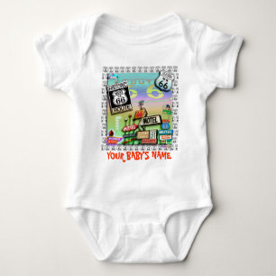 ROUTE 66 - The Moeder Road BABY CREEPER Romper