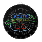 Route 66, The Moeder Road, Neon Sign Dartbord (Voorkant)