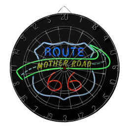 Route 66, The Moeder Road, Neon Sign Dartbord