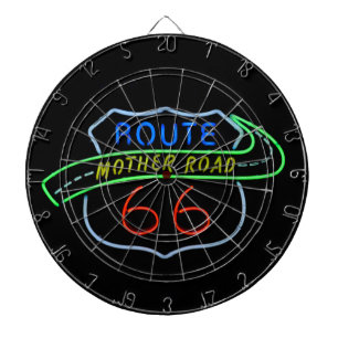 Route 66, The Moeder Road, Neon Sign Dartbord