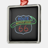 Route 66, The Moeder Road, Neon Sign Metalen Ornament (Links)