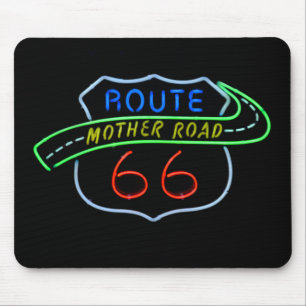 Route 66, The Moeder Road, Neon Sign Muismat