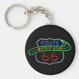 Route 66, The Moeder Road, Neon Sign Sleutelhanger