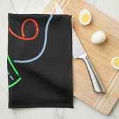 Route 66, The Moeder Road, Neon Sign Theedoek (Quarter Fold)