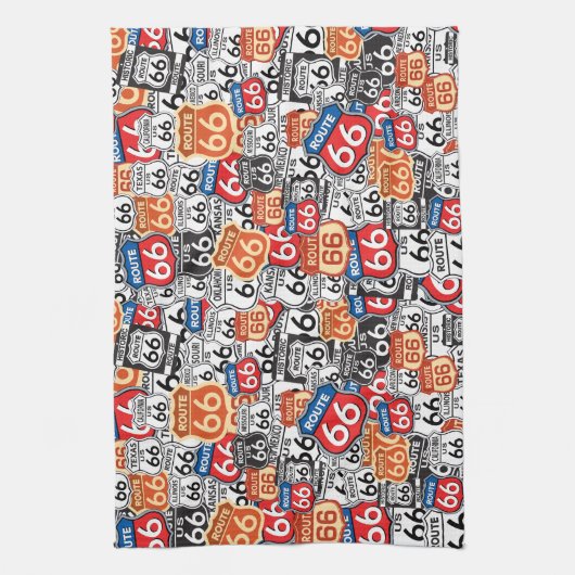 Route 66 theedoek (Verticaal)