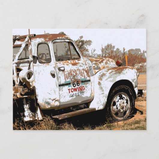 Route 66 Tow Truck Briefkaart (Voorkant)
