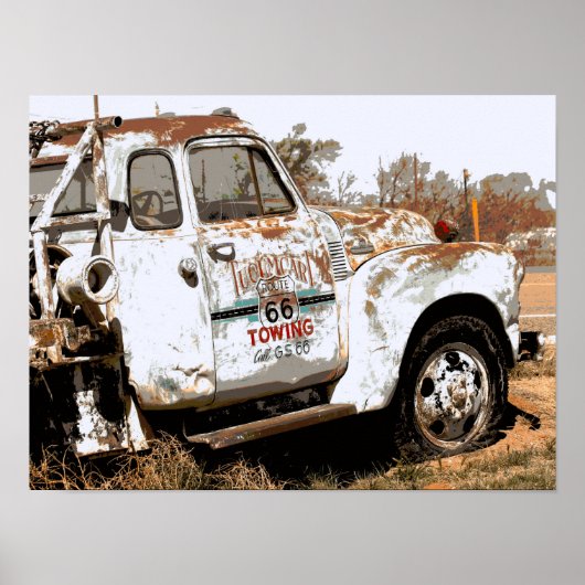 Route 66 Tow Truck in New Mexico Poster (Voorkant)