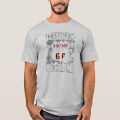 Route 66 Tshirt Historic Street Sign Grey (Voorkant)