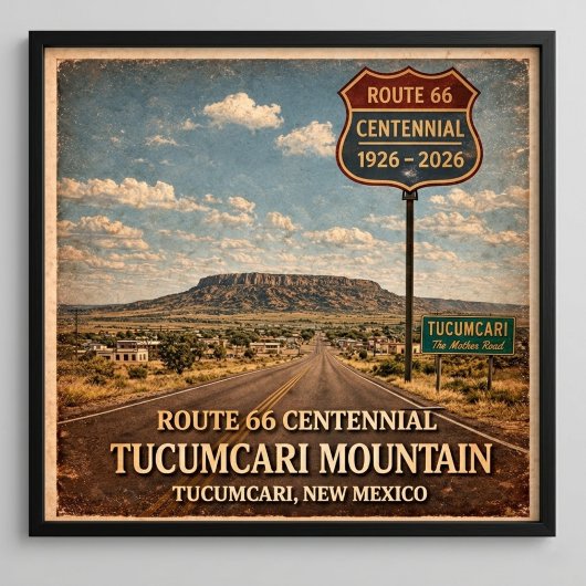 Route 66 Tucumcari Mountain New Mexico Poster
