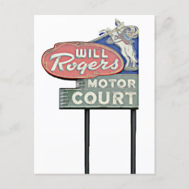 Route 66 Tulsa zal Rogers Motor Court artwork Briefkaart