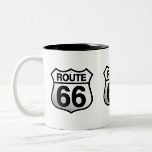 Route 66 tweekleurige koffiemok (Links)