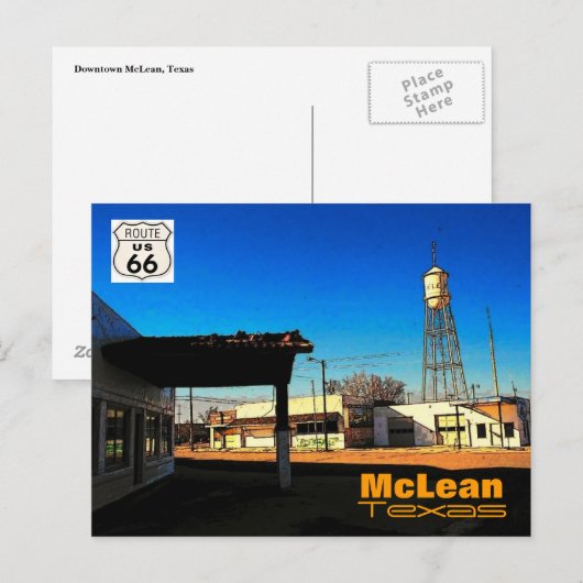 Route 66 (TX) Briefkaart (Voorkant / Achterkant)