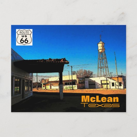 Route 66 (TX) Briefkaart (Voorkant)