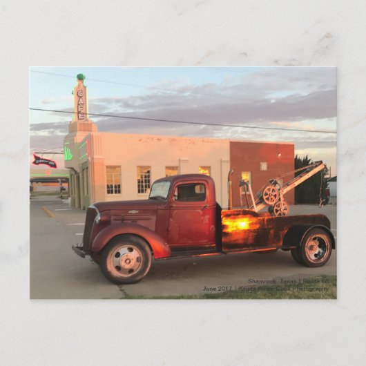 Route 66: U Drop Inn | Shamrock, TX Briefkaart (Voorkant)