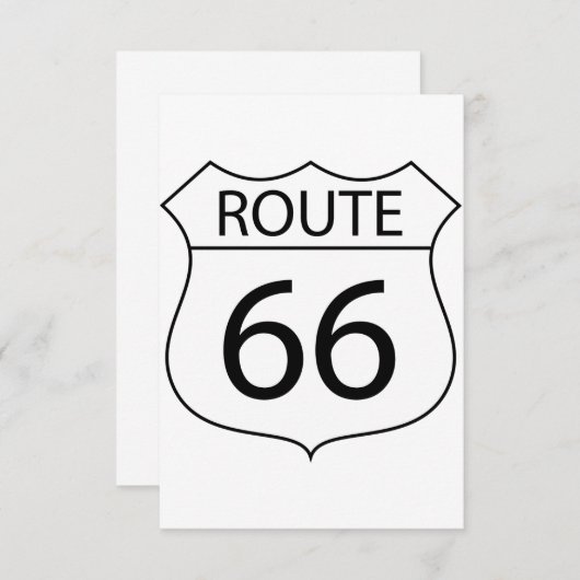 Route 66 Uitnodigingen (Voorkant / Achterkant)