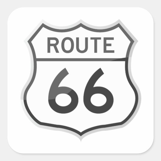 Route 66 US Highway Road Trip Travel Sticker (Voorkant)