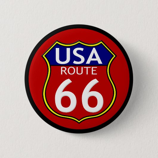 Route 66 USA Button (Voorkant)