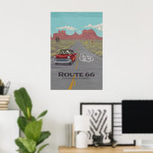 Route 66 USA Reisposter Poster (Thuiskantoor)